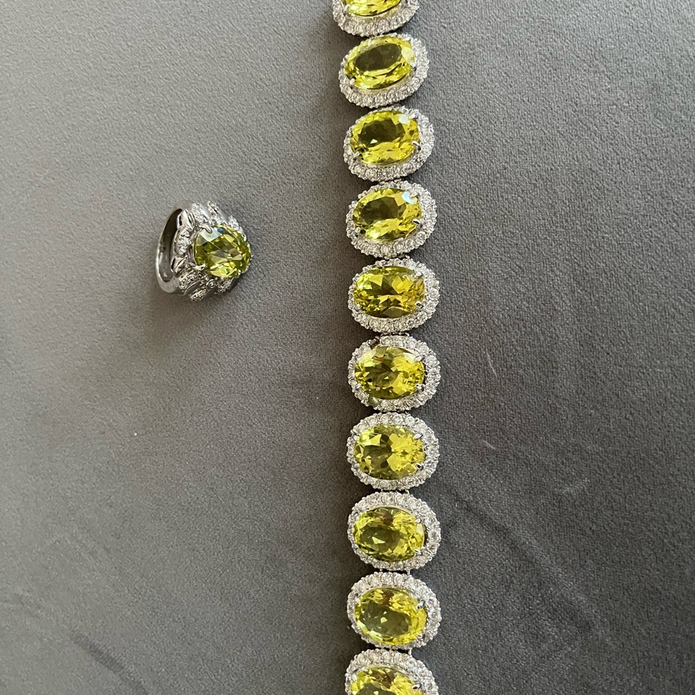 Stunning Sterling Zirconia bracelet and ring